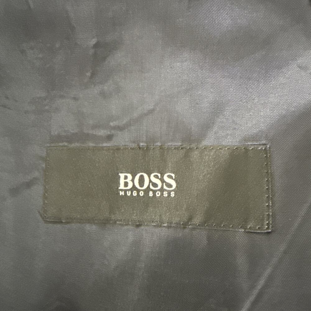 Hugo Boss Wool 42R Lanificio Tesse Super 100 Gray Plaid Blazer Sport Coat Suit - Picture 5 of 14